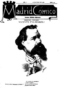 Vicente Palmaroli, de Mecachis, Madrid Cómico, 26 de julio de 1885