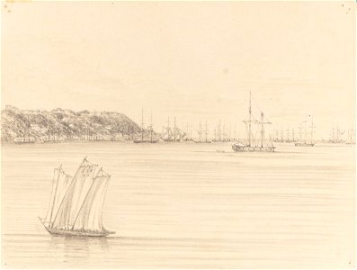 Victoria - Bahia from the Avon Steamer 18th April 1855, da Coleção Brasiliana Iconográfica
