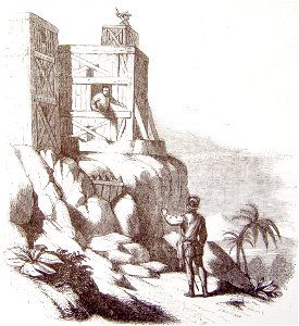 Vida y viajes de Cristobal Colón, 1851 Entrevista del Adelantado y Roldán en el fuerte de la Concepción (3819532971)