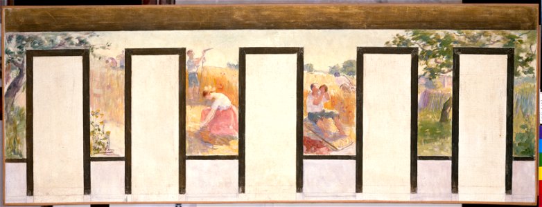 Victor Marec - Esquisse pour la Mairie de Bagnolet , Travaux des champs - PPP4103 - Musée des Beaux-Arts de la ville de Paris