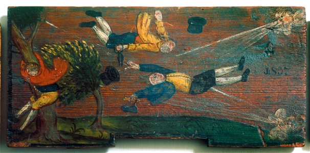 Vetrova prevračata krojače (panjska končnica, 1837)