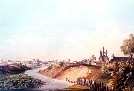 Viciebsk, Vićba-Płoskaja hara. Віцебск, Віцьба-Плоская гара (J. Pieška, 1800)