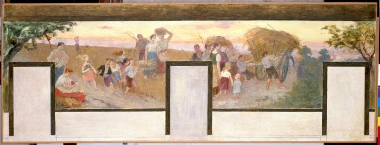 Victor Marec - Esquisse pour la mairie de Bagnolet , Les travaux des champs - PPP4104 - Musée des Beaux-Arts de la ville de Paris