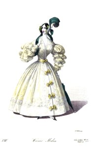 Viennese fashion, 1836-25. Free illustration for personal and commercial use.
