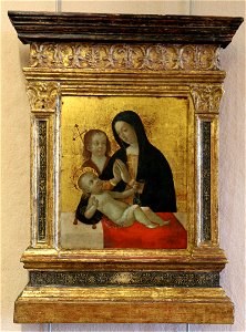 Vierge et Enfant avec petit saint Jean. Free illustration for personal and commercial use.