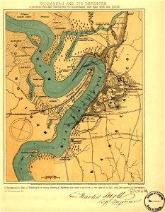 Vicksburg and its defences. Constructed and engraved to illustrate The war with the South LOC 99447426
