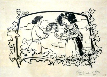 Victor Prouvé-Menu de l'exposition d'Art nouveau à Nancy