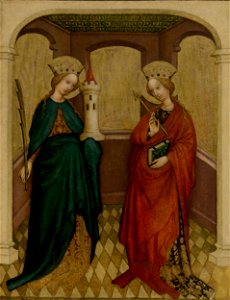 Viedenský maliar - Tabuľa so sv. Barborou a sv. Uršulou - O 6711 - Slovak National Gallery