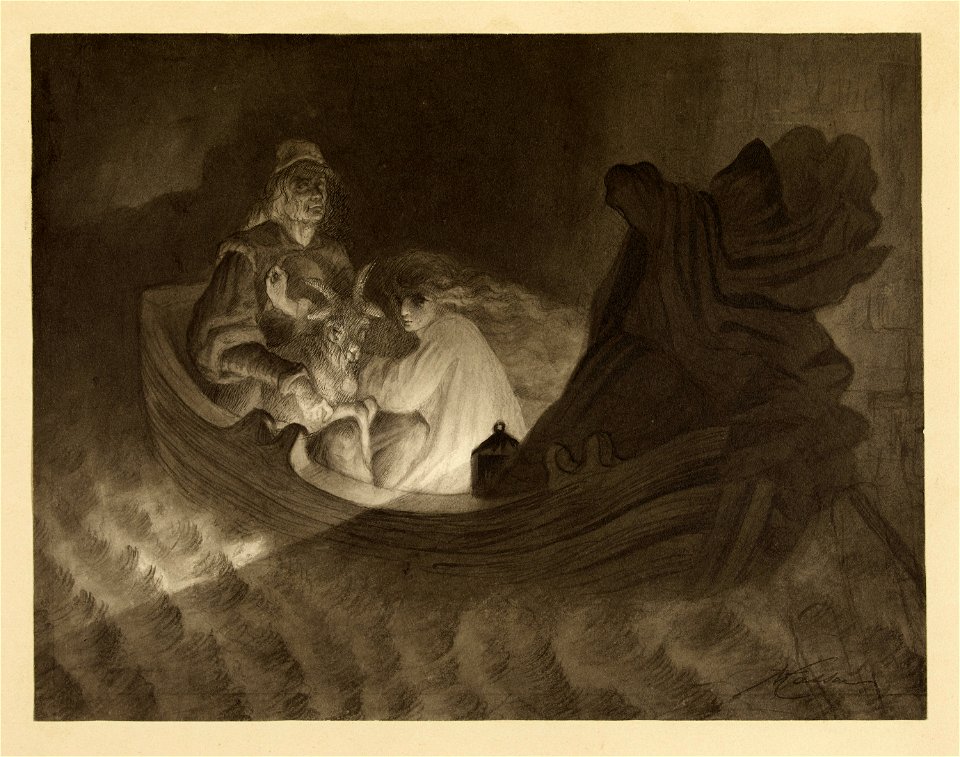 Victor Masson, Dans la barque, v. 1868. Maison de Victor Hugo. Paris