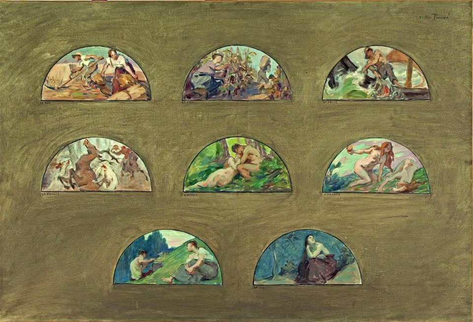 Victor Prouvé - Esquisse pour la salle à manger de l'Hôtel de Ville de Paris - Les nourritures - Les plaisirs - Les - PPP4450 - Musée des Beaux-Arts de la ville de Paris