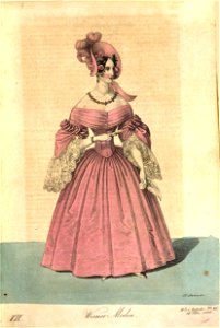 Viennese fashion, 1836-5. Free illustration for personal and commercial use.
