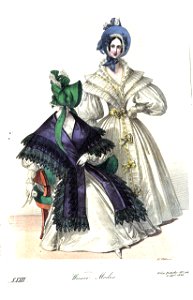 Viennese fashion, 1836-36. Free illustration for personal and commercial use.