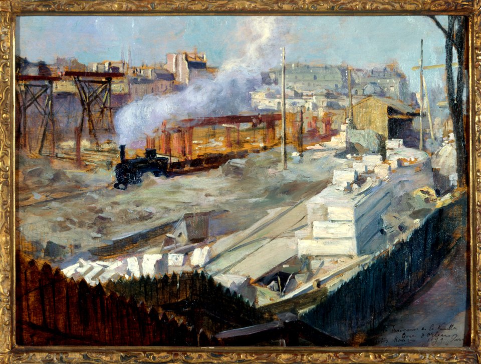 Victor Marec - Les travaux de la nouvelle gare d'Orléans, en 1899 - P229 - Musée Carnavalet