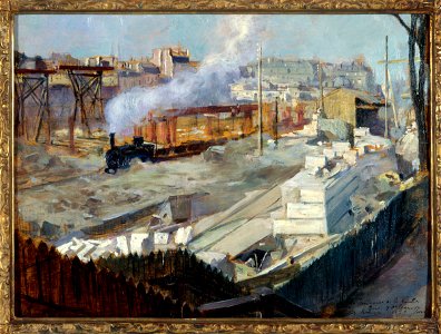 Victor Marec - Les travaux de la nouvelle gare d'Orléans, en 1899 - P229 - Musée Carnavalet