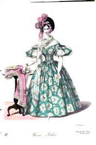 Viennese fashion, 1836-6. Free illustration for personal and commercial use.