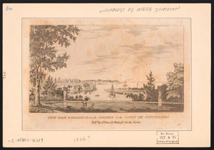 View near Bordenton, from the gardens of the Count De Survilliers - (engrav'd & colour'd by J. Drayton (expunged)) LCCN2012647497