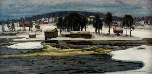 Victor Westerholm - Talvipäivä Kymijoella (1919)