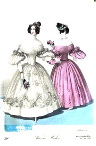 Viennese fashion, 1836-3. Free illustration for personal and commercial use.