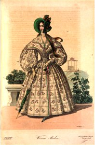 Viennese fashion, 1836-37. Free illustration for personal and commercial use.