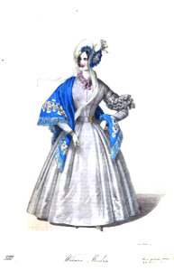 Viennese fashion, 1836-17. Free illustration for personal and commercial use.