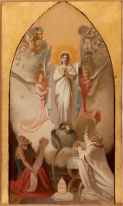 Victor-Louis Mottez - Esquisse pour l'église Saint-Séverin , L'Immaculée Conception prédite par le prophète Isaïe - PPP4747 - Musée des Beaux-Arts de la ville de Paris