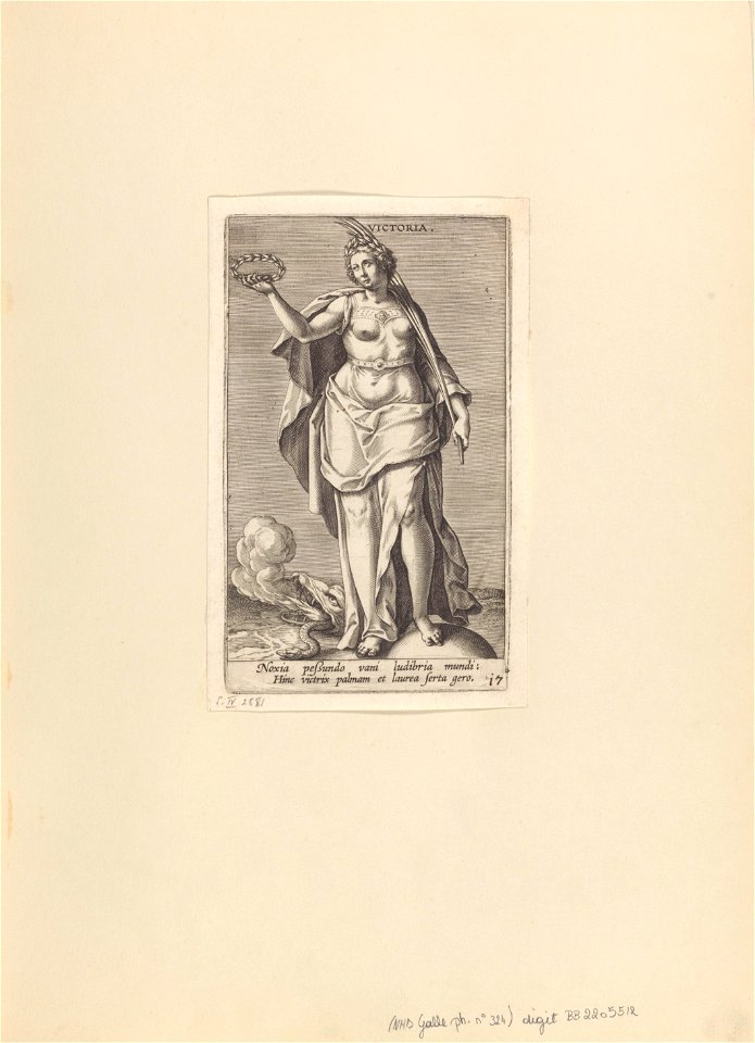 Victoria print by Philip Galle, S.IV 2881, Prints Department, Royal Library of Belgium