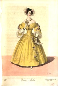 Viennese fashion, 1836-4. Free illustration for personal and commercial use.