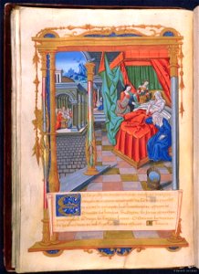 Vie de saint Jérôme - BrighamYoungUnivLib Quarto091H532 f11v (Naissance et baptême)