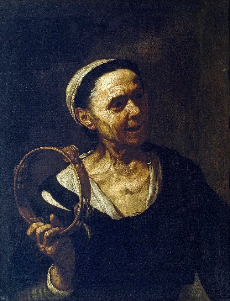 Vieja con una sonaja, de Esteban March (Museo del Prado)