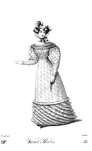 Viennese fashion, 1825 (3). Free illustration for personal and commercial use.