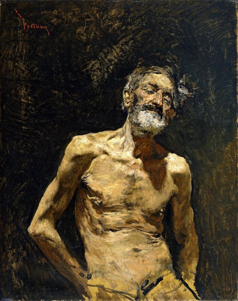 Viejo desnudo al sol
