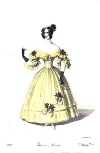 Viennese fashion, 1836-44. Free illustration for personal and commercial use.