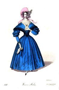 Viennese fashion, 1836-49. Free illustration for personal and commercial use.