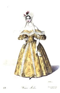 Viennese fashion, 1836-20. Free illustration for personal and commercial use.