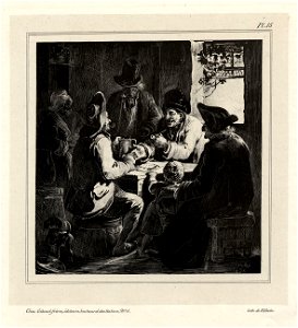 Vieillards jouent aux cards dans un cabaret (BM 1869,0410.106)