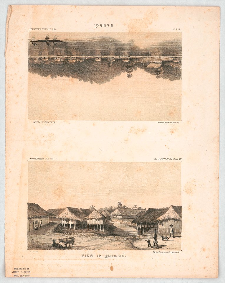 View in Quibdó Baudó - - J.C.T. delt. ; P.S. Duval & Co's Steam Lith. Press. Philada. LCCN2014649019