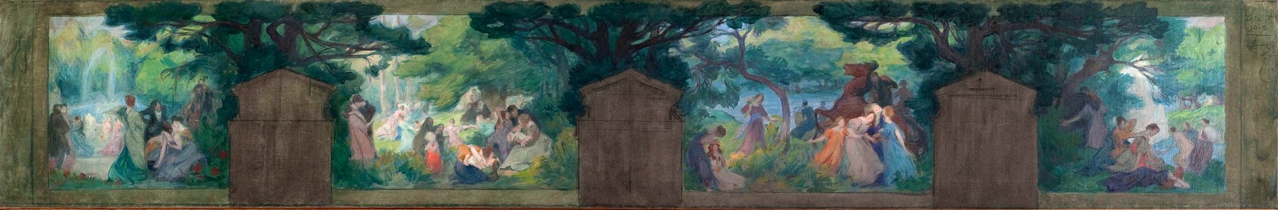Victor Prouvé - Esquisse pour la mairie du 11ème , Paix et Joie - PPP4938 - Musée des Beaux-Arts de la ville de Paris