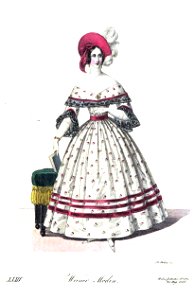 Viennese fashion, 1836-34. Free illustration for personal and commercial use.