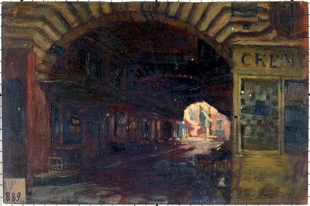 Victor Marec - Entrée du cloître Saint-Honoré, rue des Bons-Enfants - P889 - Musée Carnavalet