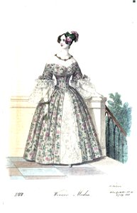 Viennese fashion, 1836-27. Free illustration for personal and commercial use.