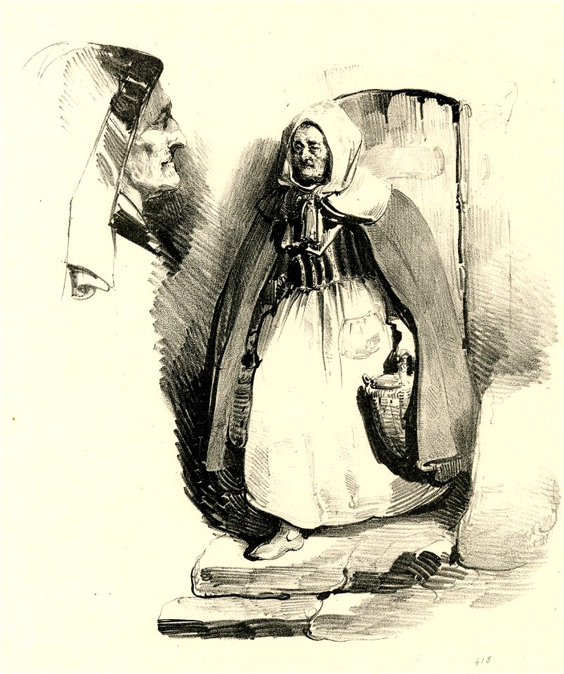 Vieille femme descendent un escalier (BM 1855,0414.50)
