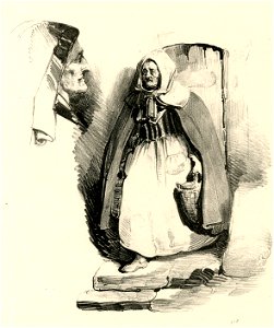 Vieille femme descendent un escalier (BM 1855,0414.50)