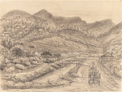 View from the Hotel Oriental Petropolis March 8th 1855, da Coleção Brasiliana Iconográfica