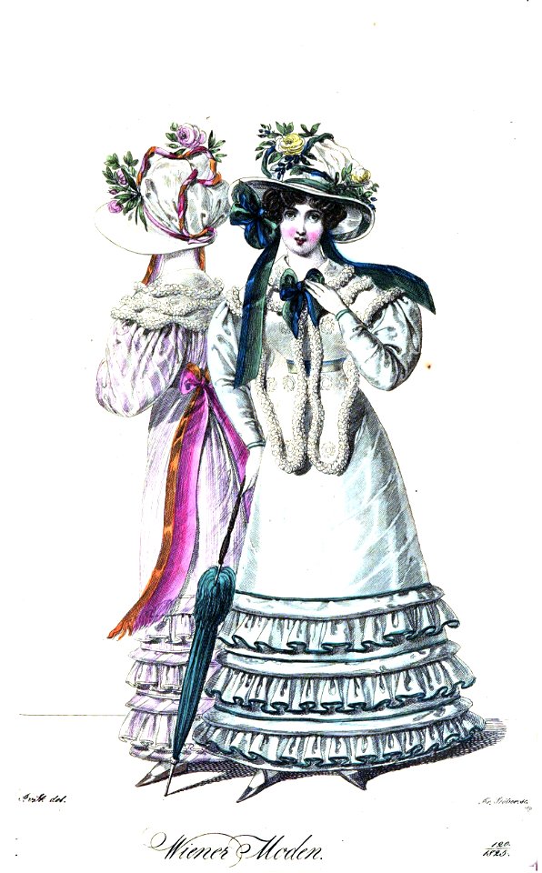 Viennese fashion, 1825 (34). Free illustration for personal and commercial use.