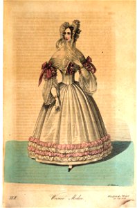 Viennese fashion, 1836-42. Free illustration for personal and commercial use.