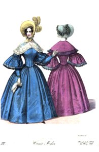 Viennese fashion, 1836-12. Free illustration for personal and commercial use.