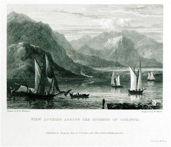 View looking across the Isthmus of Corinth - Williams Hugh William - 1829