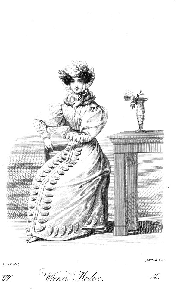 Viennese fashion, 1825 (7). Free illustration for personal and commercial use.