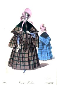 Viennese fashion, 1836-47. Free illustration for personal and commercial use.