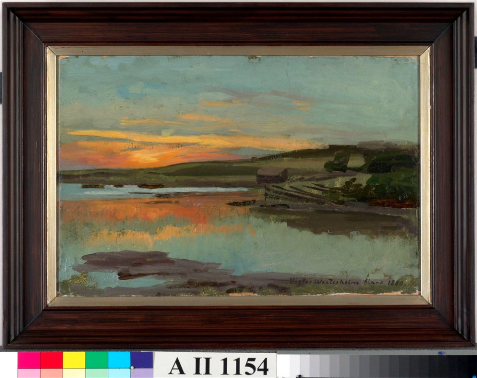 Victor Westerholm - Auringonlasku merenlahdella - A II 1154 - Finnish National Gallery